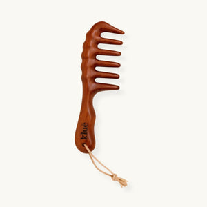 kluē Bamboo Scalp Comb – natural bamboo wide-tooth scalp massage tool